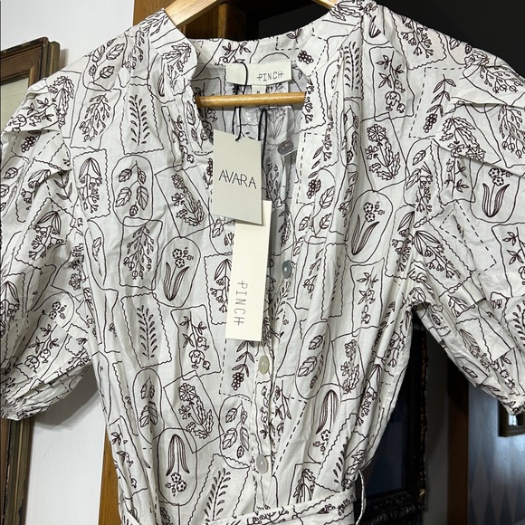 Pinch Avara Cream and Brown Maxi Dress NWT SIZE Mediun - Picture 7 of 8